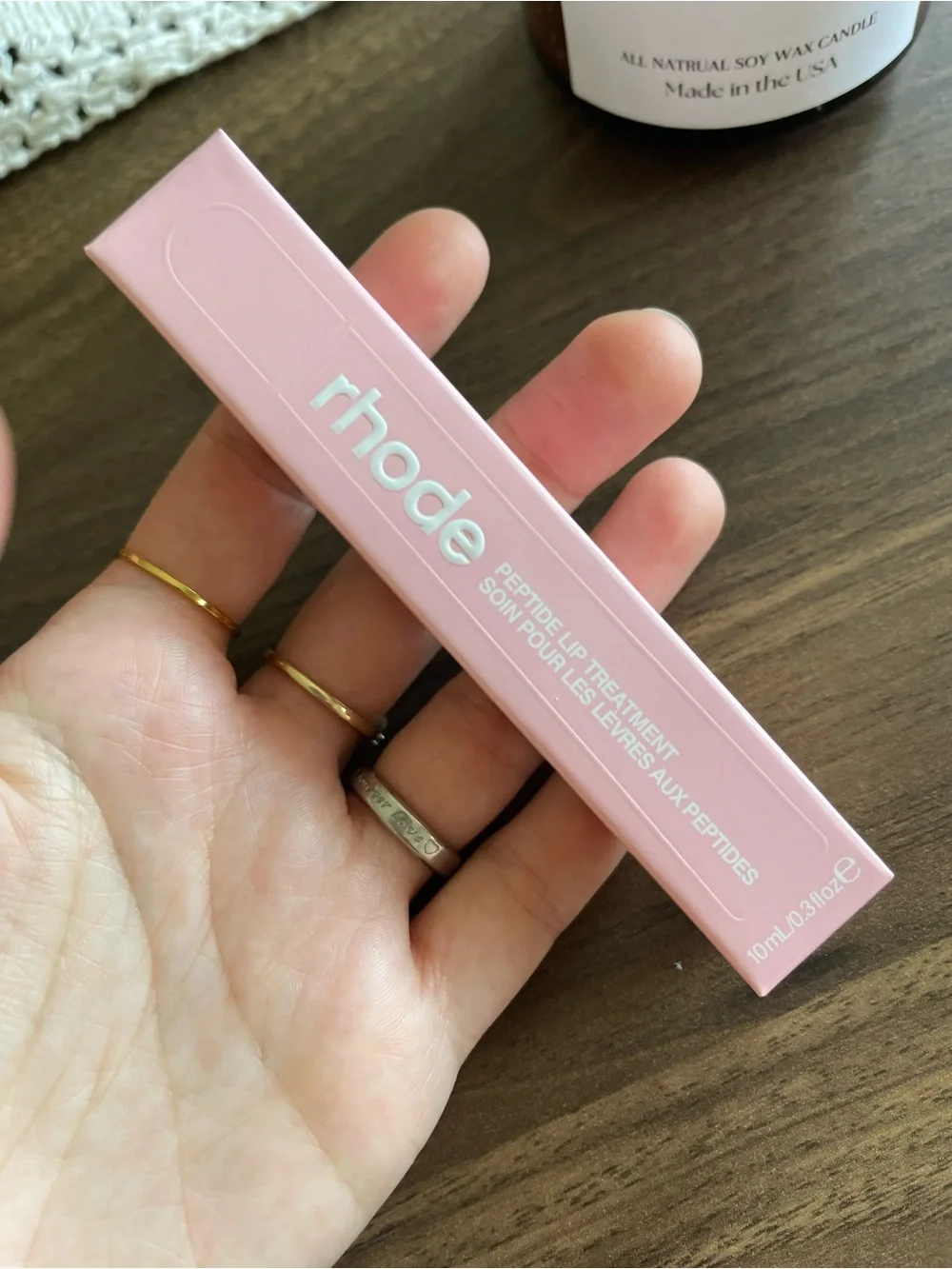 RHODE Peptide Lip Treatment in Soft Pink Tube and Pink Box
